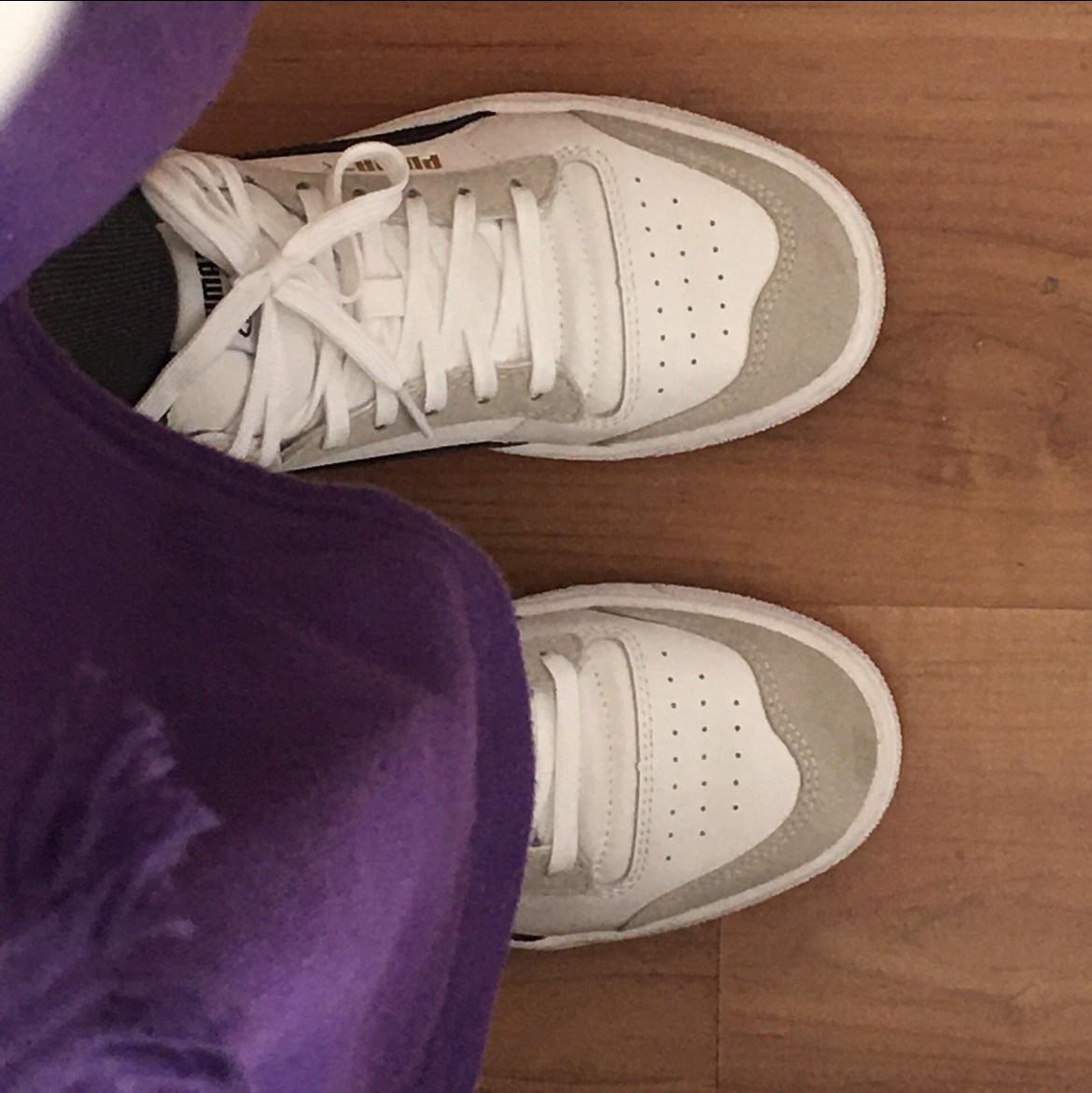 Puma中帮休闲板鞋 白灰黄